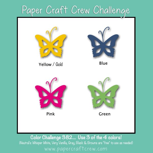 Color challenge using Yellow, Blue, Bright Pink, Bright Green.