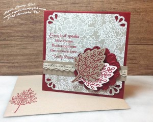 Paper Craft Crew Challenge #168 design team submission by Crystal Komara. #stampinup #papercraftcrew #crystalkomara